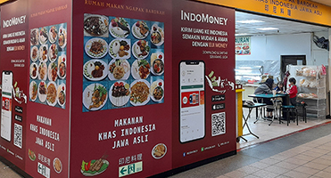 臺北車站地下街｜印尼料理合成板 店面合成板圖文輸出與現場施工